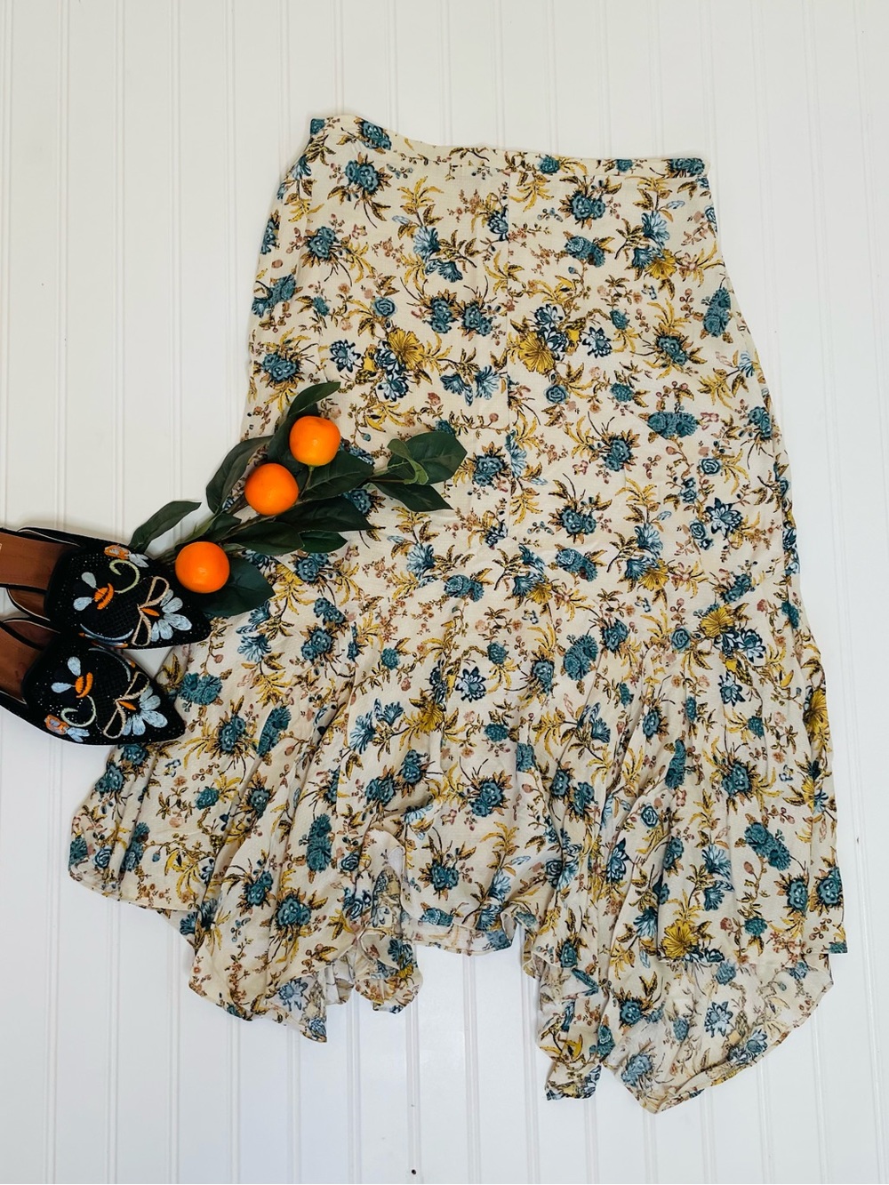 Chelsea & Violet Floral Midi Skirt